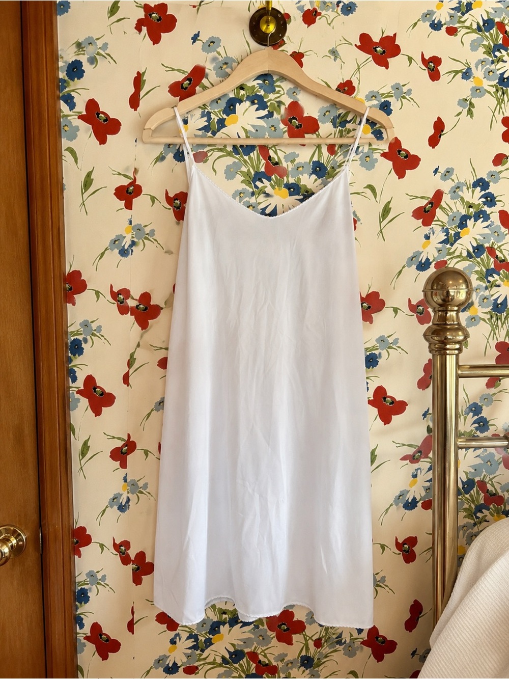 vintage vassarette white slip dress | minimalist 90s fairy coquette nightgown